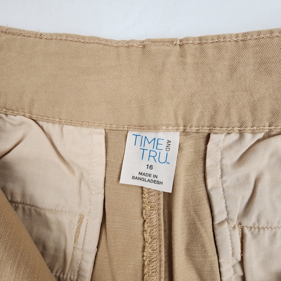 NWT Time And Tru Women's Utility Skort Size 16 Beige - Picture 9 of 13